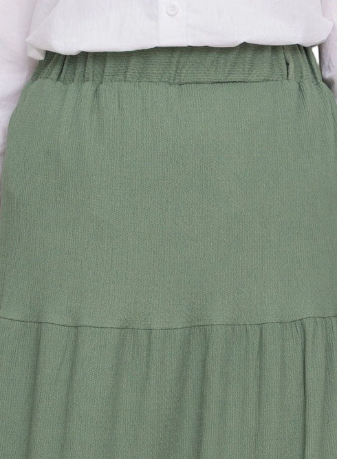 Dark Olive Crochet Skirt - Khotwh